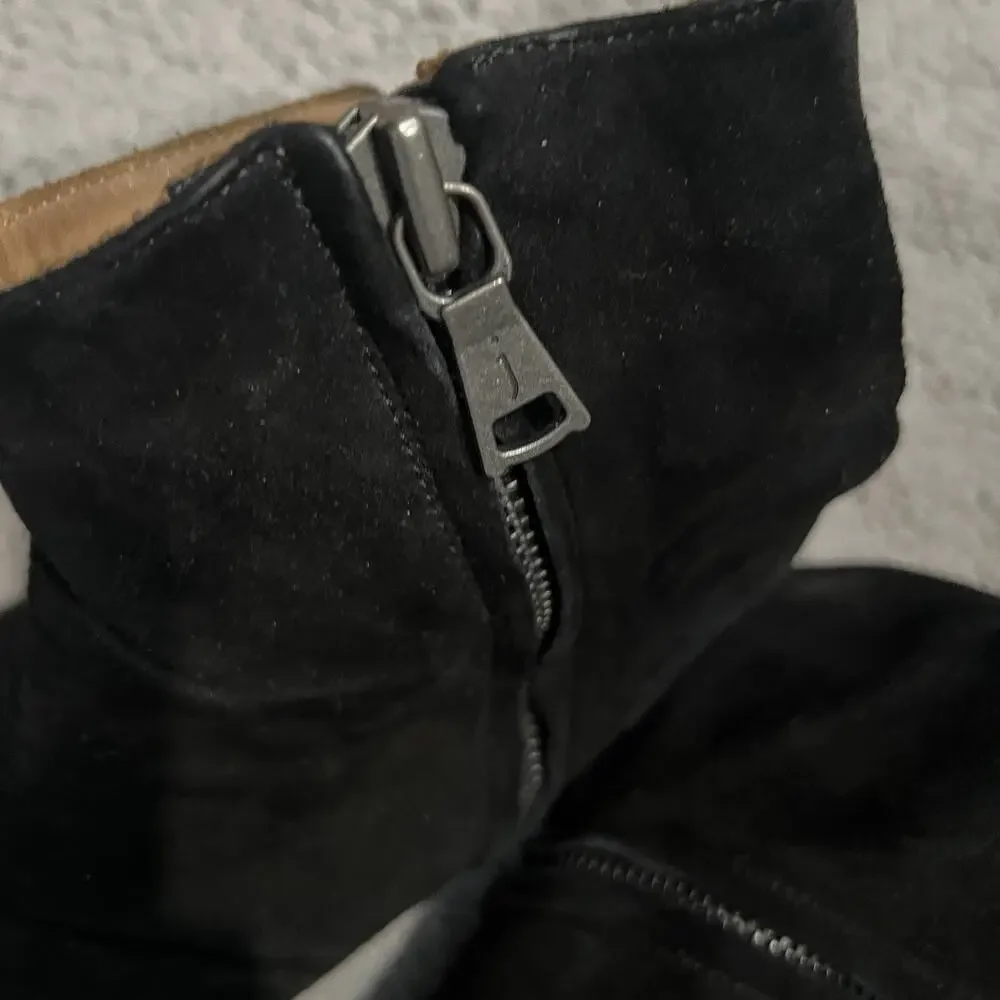 John Varvatos Morrison Sharpei Boots - Black Suede - Size: Men's 10.5